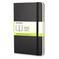 Moleskine Classic Hard Cover Notebook, 3-1/2" x 5-1/2", Unruled, 192 Pages, Black