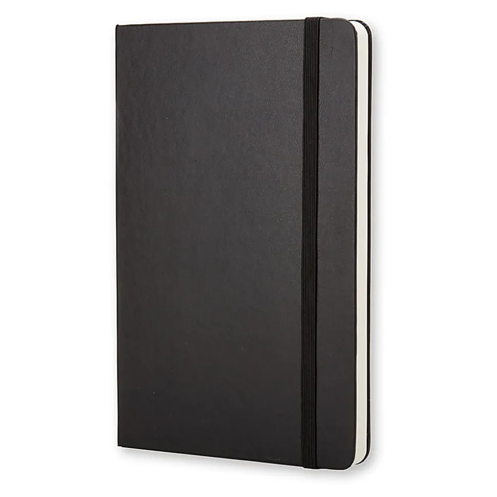 Moleskine Classic Hard Cover Notebook, 5" x 8-1/4", Unruled, 240 Pages, Black