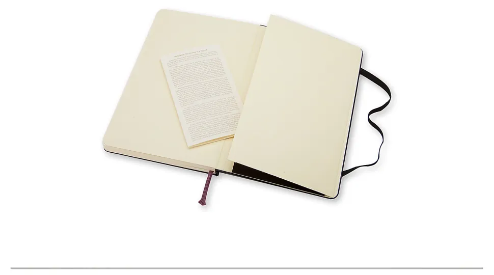 Moleskine Classic Hard Cover Notebook, 5" x 8-1/4", Unruled, 240 Pages, Black