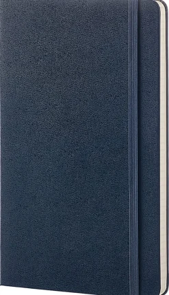 Moleskine Classic Hard Cover Notebook, 5" x 8-1/4", Ruled, 240 Pages, Sapphire Blue