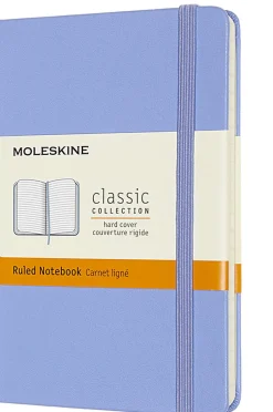 Moleskine Classic Hard Cover Notebook, 3.5" X 5/5", Ruled, 192 Pages, Hydrangea Blue