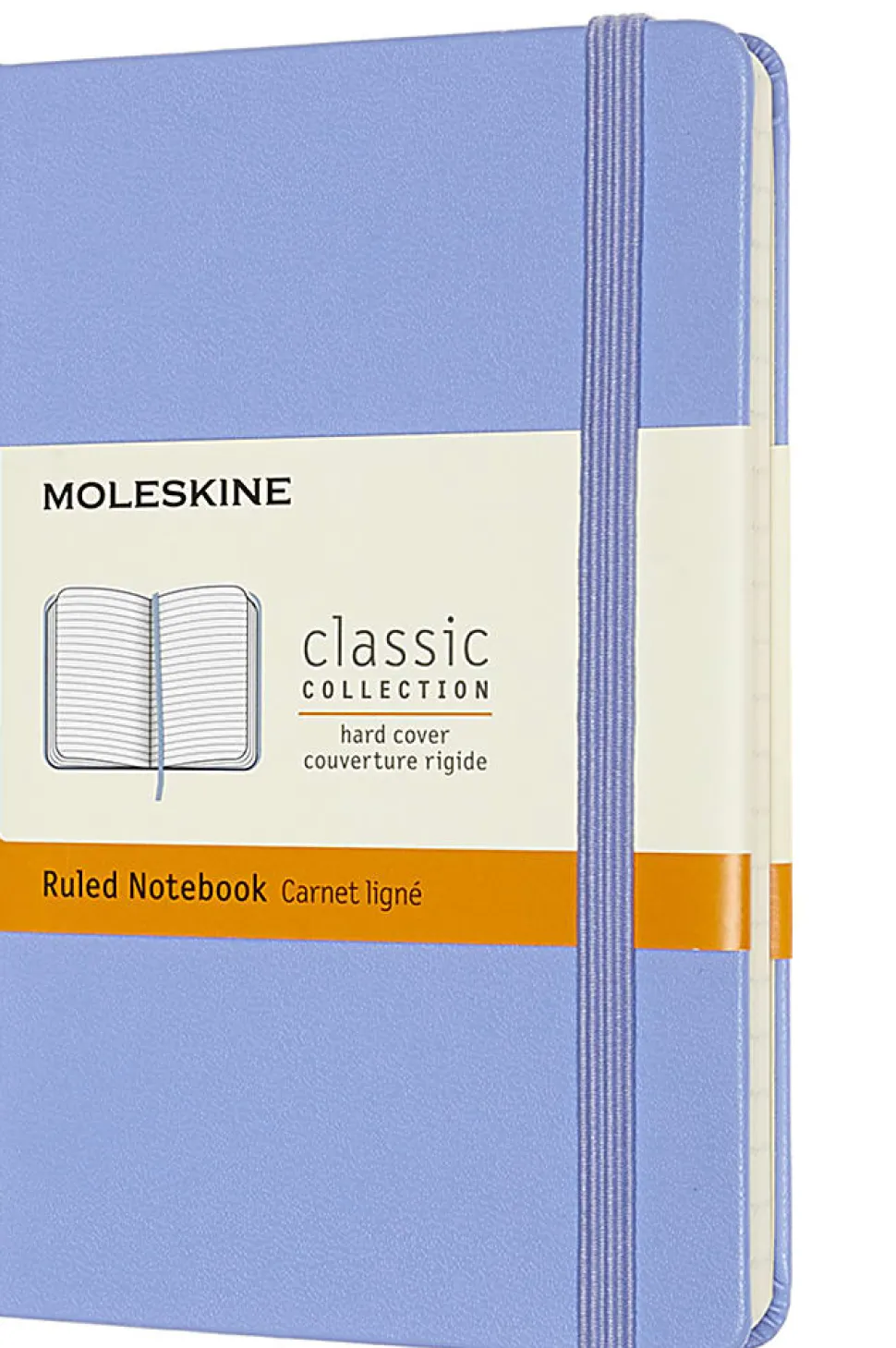 Moleskine Classic Hard Cover Notebook, 3.5" X 5/5", Ruled, 192 Pages, Hydrangea Blue