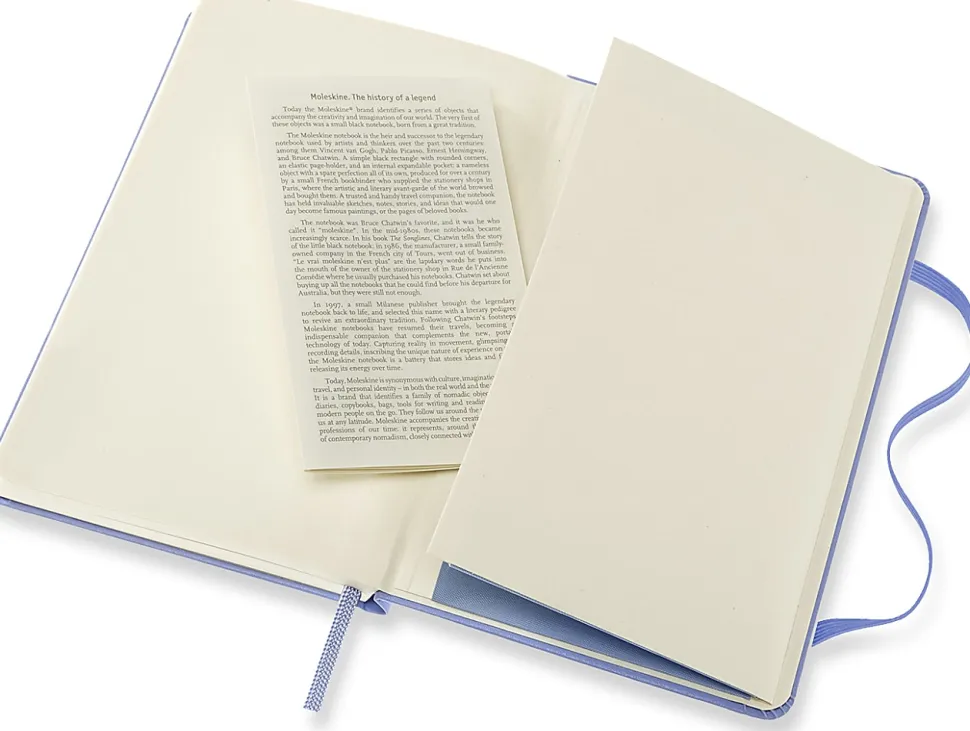 Moleskine Classic Hard Cover Notebook, 3.5" X 5/5", Ruled, 192 Pages, Hydrangea Blue
