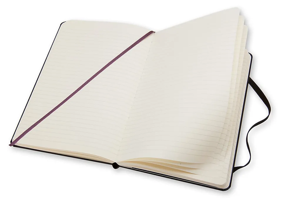 Moleskine Classic Hard Cover Notebook, 5” x 8-1/4”, Ruled, 240 Pages, Black