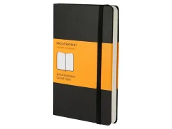 Moleskine Classic Hard Cover Notebook, 5” x 8-1/4”, Ruled, 240 Pages, Black