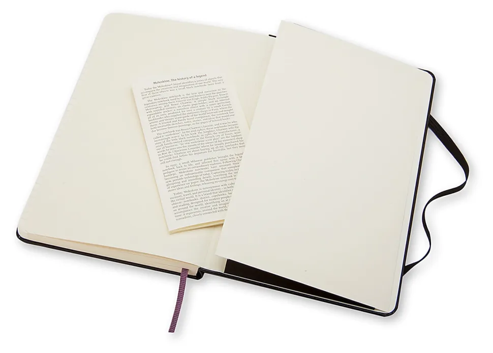 Moleskine Classic Hard Cover Notebook, 3-1/2" x 5-1/2", Ruled, 192 Pages, Black