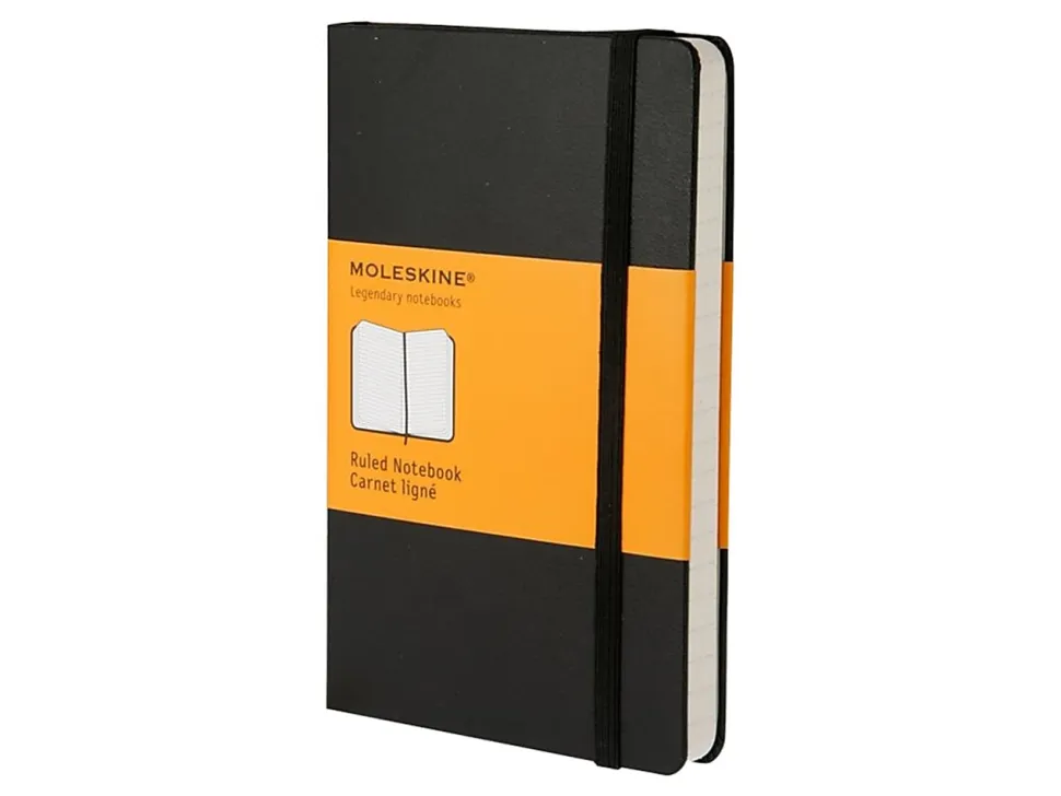 Moleskine Classic Hard Cover Notebook, 3-1/2" x 5-1/2", Ruled, 192 Pages, Black