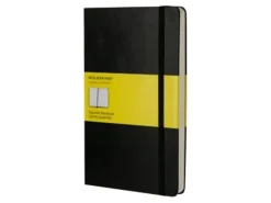 Moleskine Classic Hard Cover Notebook, 5" x 8-1/4", Squared, 240 Pages, Black