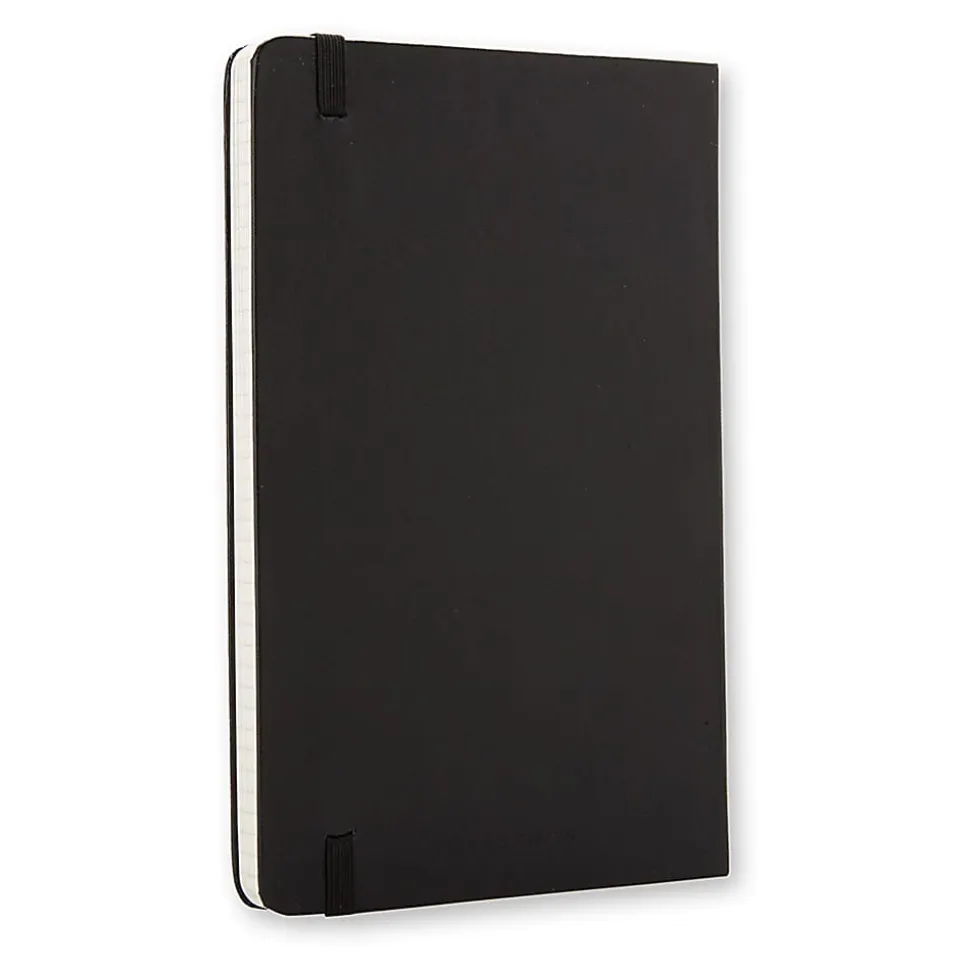 Moleskine Classic Hard Cover Notebook, 5" x 8-1/4", Squared, 240 Pages, Black