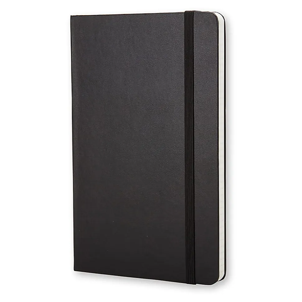 Moleskine Classic Hard Cover Notebook, 5" x 8-1/4", Squared, 240 Pages, Black