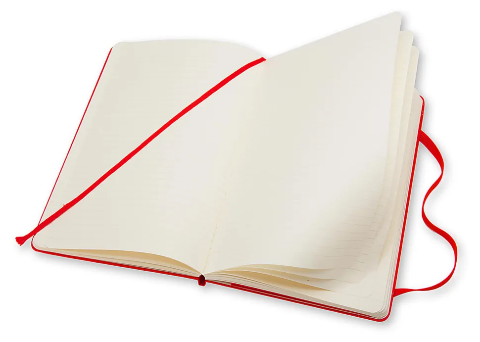 Moleskine Classic Hard Cover Notebook, 5” x 8-1/4”, Ruled, 240 Pages, Red