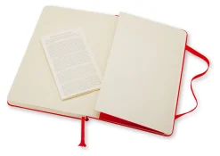 Moleskine Classic Hard Cover Notebook, 5” x 8-1/4”, Ruled, 240 Pages, Red