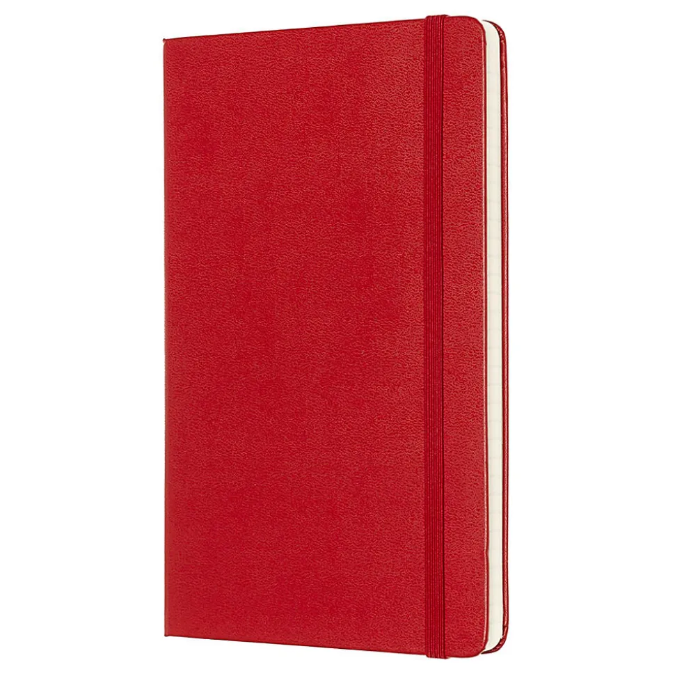 Moleskine Classic Hard Cover Notebook, 5” x 8-1/4”, Ruled, 240 Pages, Red