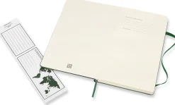 Moleskine Classic Hard Cover Notebook, Large, 5" x 8.25", Ruled, 240 Pages, Myrtle Green