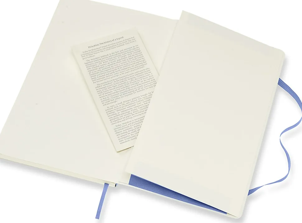 Moleskine Classic Notebook, Large, 5" x 8-1/4", Ruled, 192 Pages, Soft Cover, Hydrangea Blue