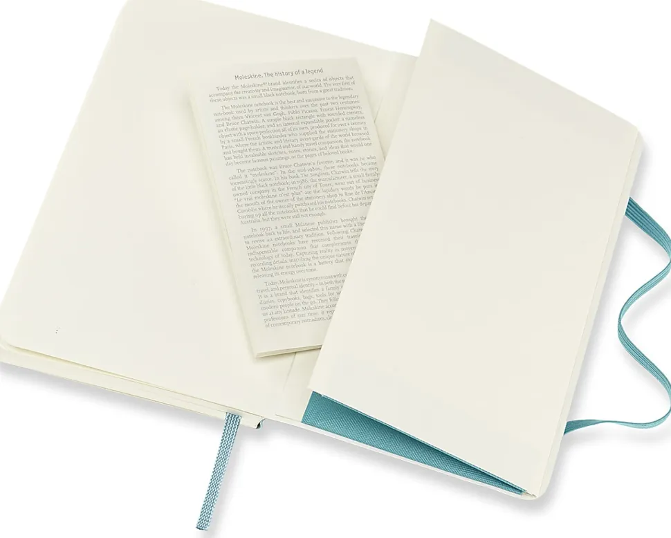 Moleskine Classic Notebook, Pocket, 3.5" X 5.5", Ruled, 192 pages, Soft Cover, Reef Blue