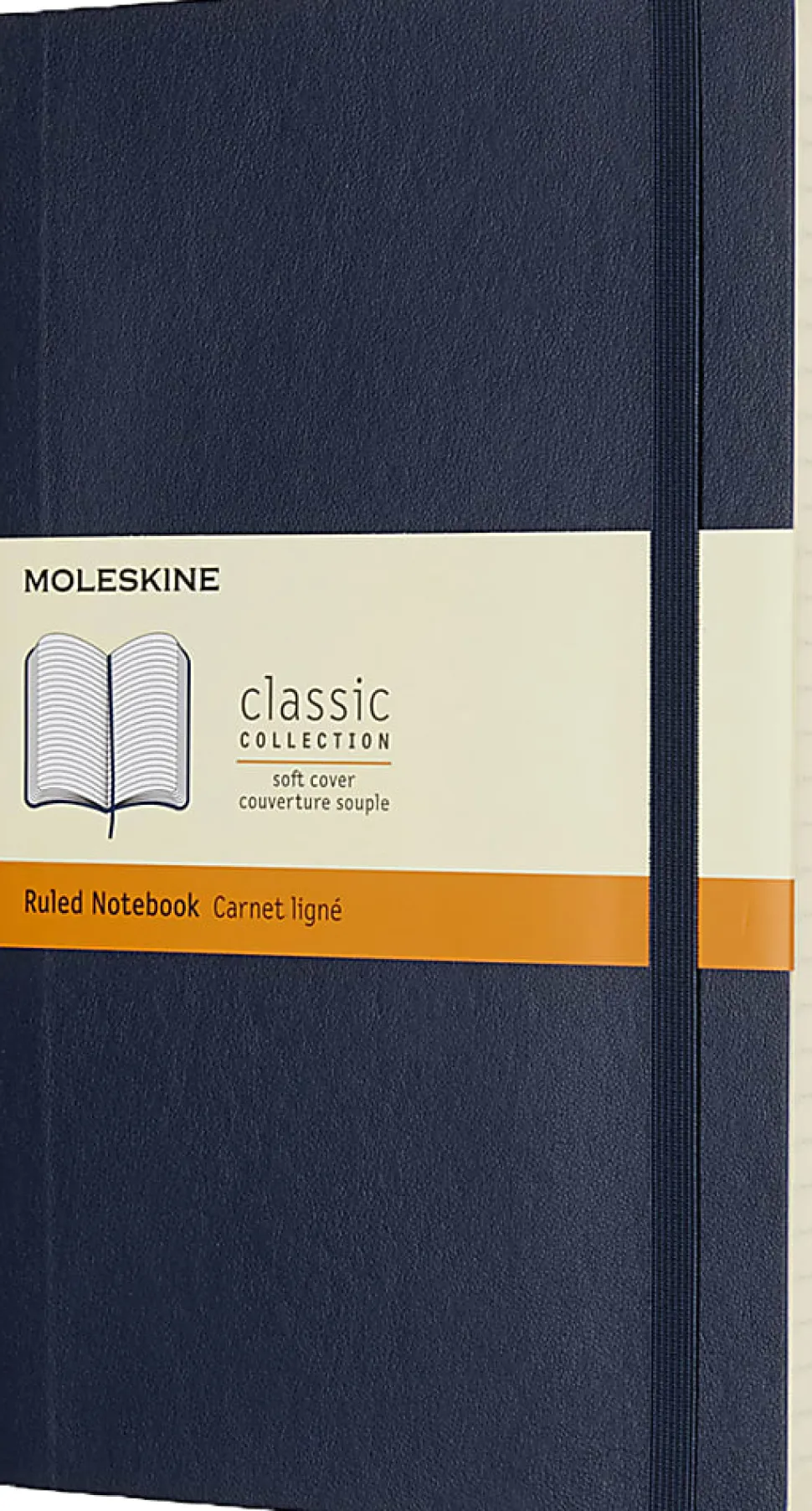 Moleskine Classic Soft Cover Notebook, 5” x 8-1/4”, Ruled, 192 Pages, Sapphire Blue
