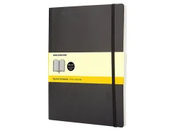 Moleskine Classic Soft Cover Notebook, 7-1/2" x 10", Squared, 192 Pages, Black