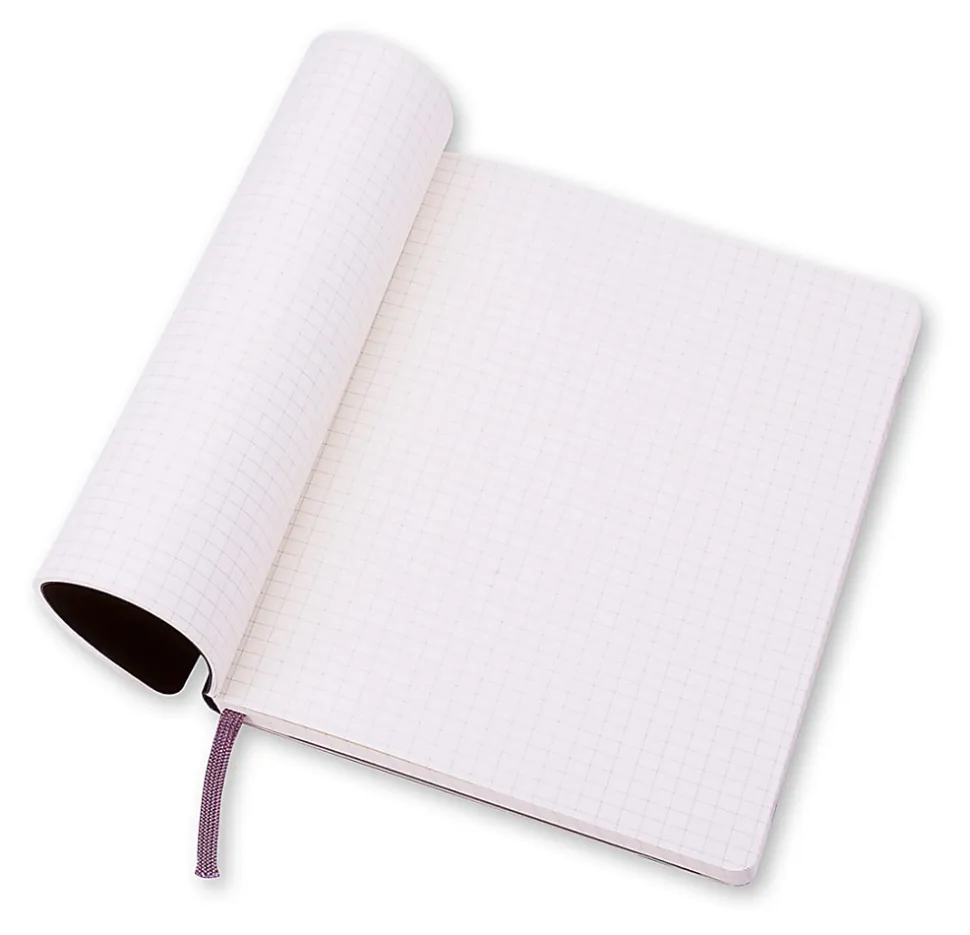 Moleskine Classic Soft Cover Notebook, 7-1/2" x 10", Squared, 192 Pages, Black