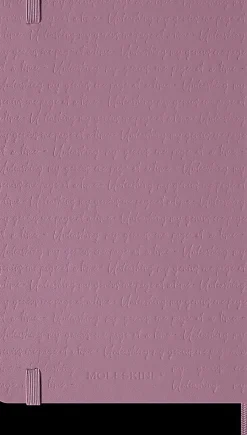 Moleskine Colored Patterned Hard Cover Notebook, 5" x 8-1/4", Ruled/Lined, Majestic Pink, Total Qty 1
