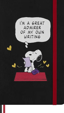 Moleskine Peanuts Limited Edition Large Notebook, 5" x 8", 4 Subject, Ruled, 172 Sheets, Admirer