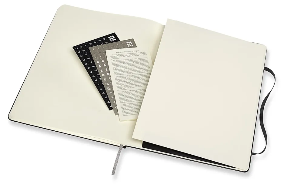 Moleskine PRO Notebook, 7-1/2" x 10", Ruled, 192 Pages, Black