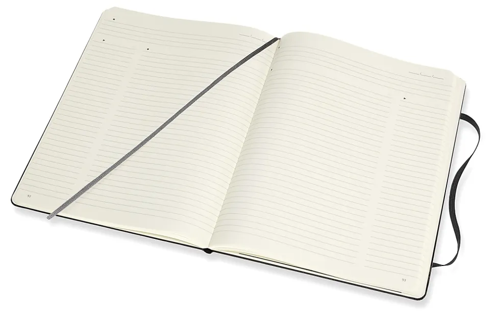 Moleskine PRO Notebook, 7-1/2" x 10", Ruled, 192 Pages, Black