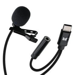 Monster Cable® Lavalier Clip-On Microphone, Type-C, Black