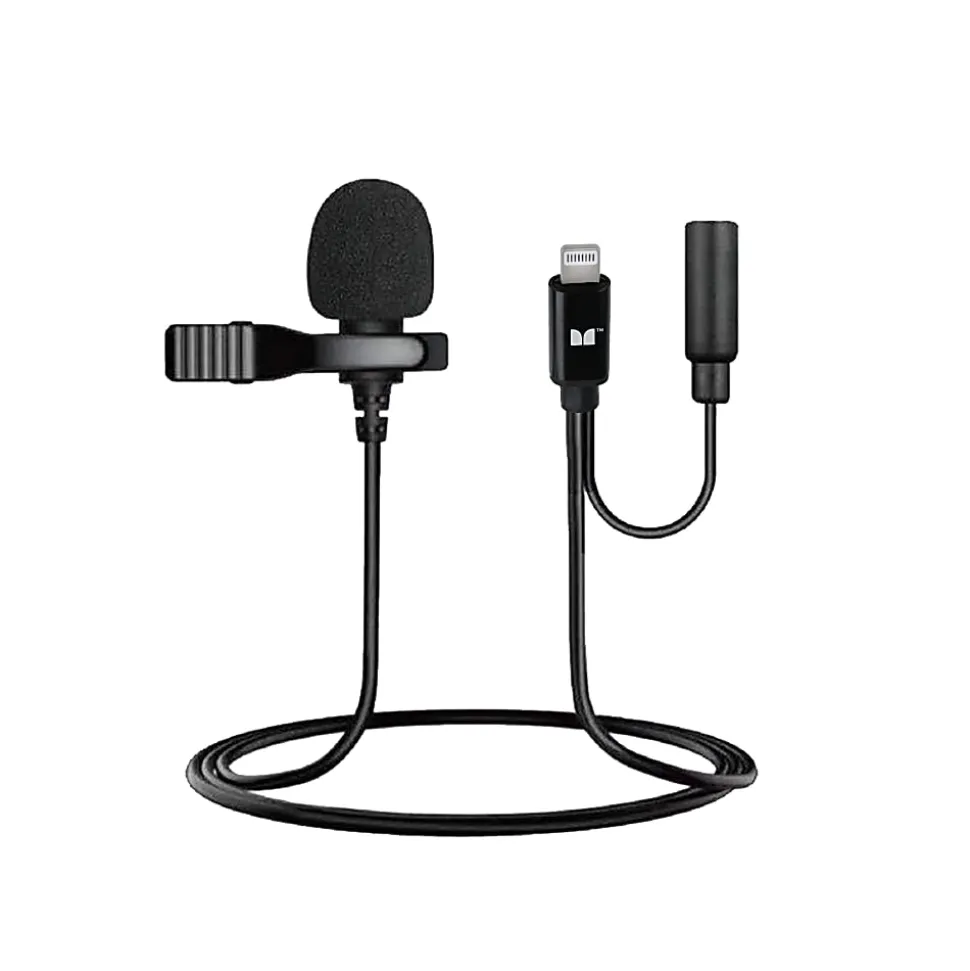 Monster Cable® Lavalier Clip-On Microphone, 8 Pins, Black