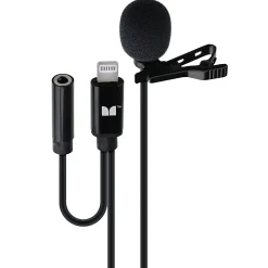Monster Cable® Lavalier Clip-On Microphone, 8 Pins, Black