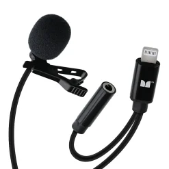 Monster Cable® Lavalier Clip-On Microphone, 8 Pins, Black