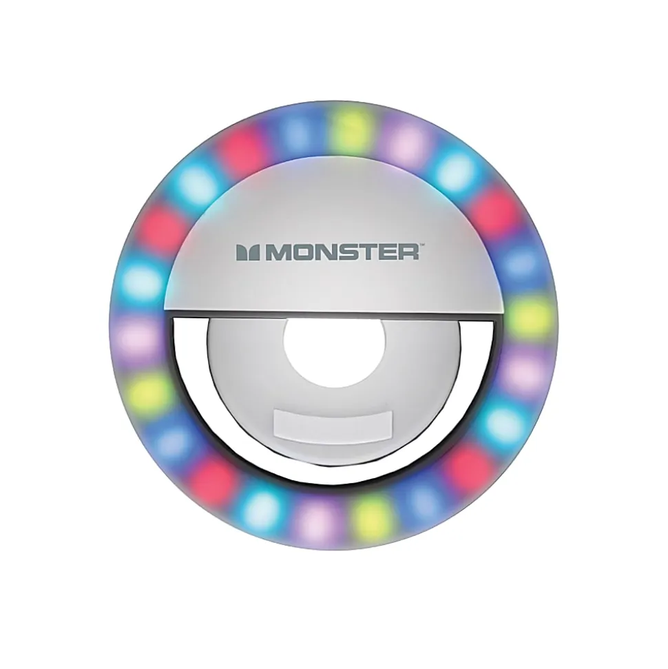 Monster Cable Selfie Smartphone Light Clip, 4" Diameter, Multicolor