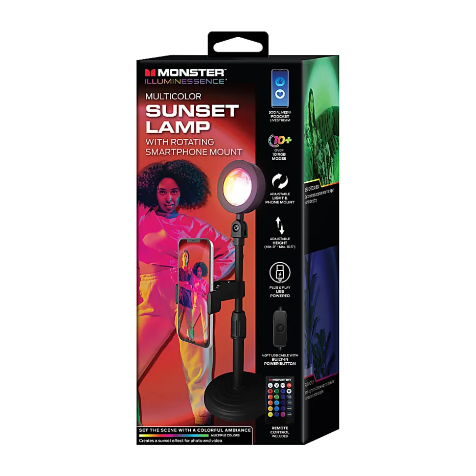 Monster Cable Sunset Lamp With Rotating Phone Mount