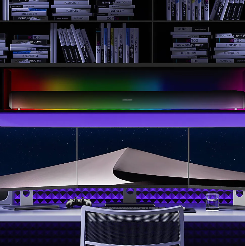 Monster LED Gaming Soundbar, Black, 2MNSK1094B0L2