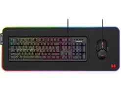 Monster Rogue LED Gaming Mousepad, 32”H x 12”W x 1”D, Black