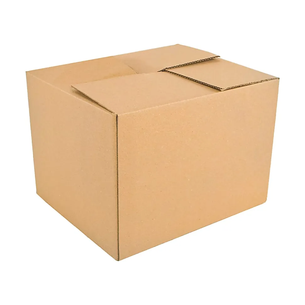 Monster Trucks® Cardboard Moving Boxes, Medium, 17”L x 14”W x 12”H, Brown, 100% Recycled, Pack Of 20 Boxes