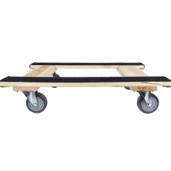 Monster Trucks® Piano H Style 4-Wheel Wood Dolly, 30”L x 18”W x 8”H, Black/Brown