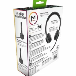 Morpheus 360 Advantage Stereo Wireless Headset with Detachable Boom Microphone - Bluetooth Headphones with 2.4GHz Receive - HS6500SBT