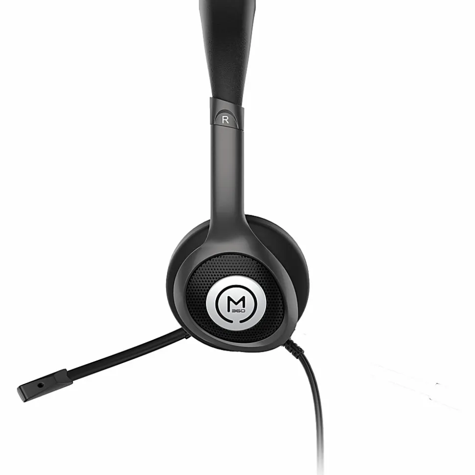 Morpheus 360 Connect USB Stereo Headset with Boom Microphone - Noise Reduction Mic- Protein Leather Ear Cushions - HS5600SU