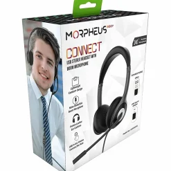 Morpheus 360 Connect USB Stereo Headset with Boom Microphone - Noise Reduction Mic- Protein Leather Ear Cushions - HS5600SU