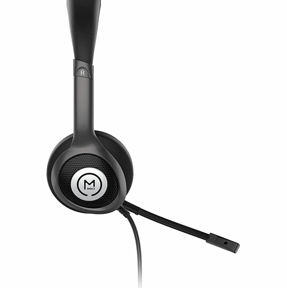 Morpheus 360 Connect USB Stereo Headset with Boom Microphone - Noise Reduction Mic- Protein Leather Ear Cushions - HS5600SU
