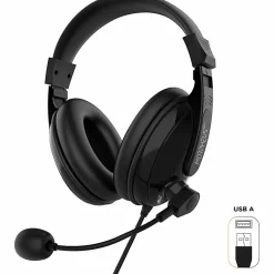 Morpheus 360 Deluxe Multimedia Stereo USB Headset - Adjustable Microphone - Lightweight Comfortable Design - HS3500SU