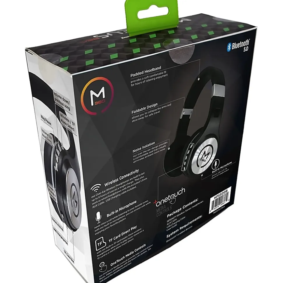 Morpheus 360® SERENITY Wireless Over-the-Ear Headphones, Hi-Fi Stereo, Wireless Headset with Microphone, HP5500B - HP5500B