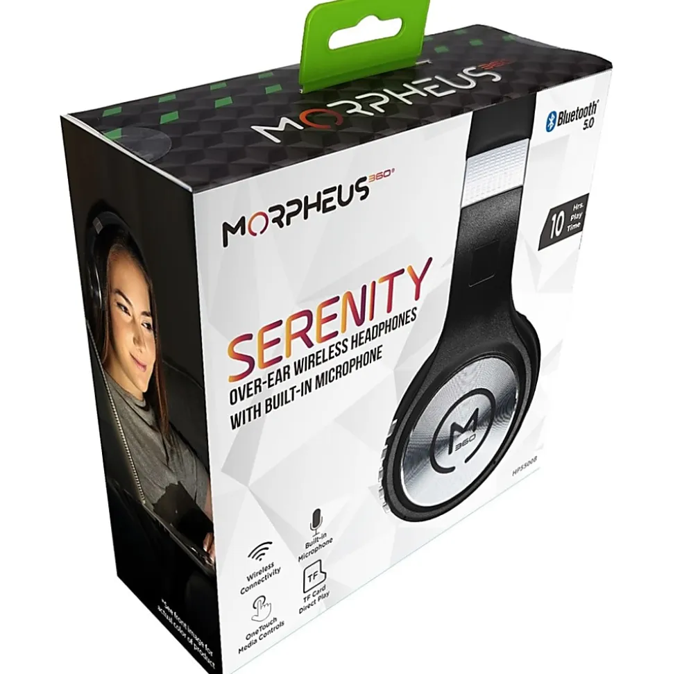 Morpheus 360® SERENITY Wireless Over-the-Ear Headphones, Hi-Fi Stereo, Wireless Headset with Microphone, HP5500B - HP5500B