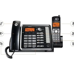 Motorola® Corded Desk Phone And Digital Answering System, Black, ML25255