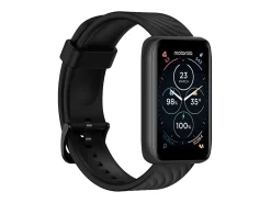 Motorola Moto Watch 40 - Black aluminum - smart watch with strap - silicone - display 1.57
