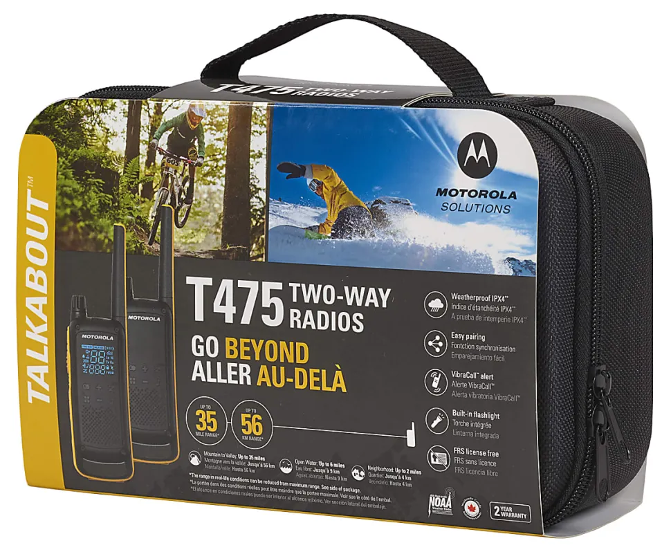 Motorola Solutions TALKABOUT T475 Two-Way Radio 2 Pack
