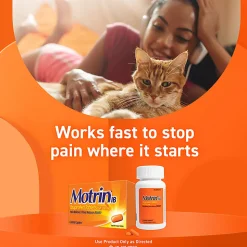 Motrin IB, Ibuprofen 200mg Tablets for Pain & Fever, 2 Tablets per Packet, 50 Packets per Box
