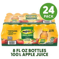 Mott's 100% Original Apple Juice, 8 Oz, Total Qty 24