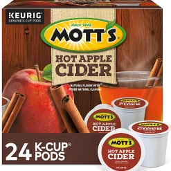 Mott's Single-Serve K-Cup® Pods, Hot Apple Cider, Pack Of 24